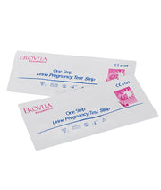 Erovita HCG pregnancy test strips package with individual test strips