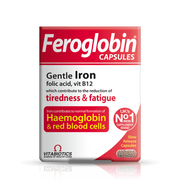 Feroglobin Caps 30's iron and B-vitamin supplement bottle