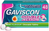 Gaviscon Double Action mint flavored tablets for heartburn and indigestion relief