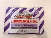 Fisherman's Friend blackcurrant sugar-free lozenges 25g for sore throat relief