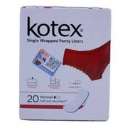 Kotex pantyliners individually wrapped and flat pack options