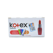 Kotex tampons individually wrapped twist and tear packaging