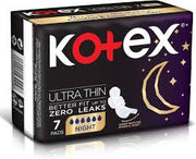 Kotex ultra thin night pads with extended back and side guards