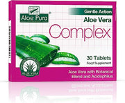 Optima Aloe Vera Complex Tablets 30s bottle with organic aloe and botanical blend for digestive health