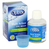 Optrex Multi Action Eye Wash 100ml bottle with included reusable eye bath applicator