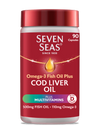 Seven Seas Omega-3 Fish Oil Plus Cod Liver Oil Max Strength 60 capsules