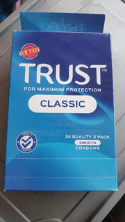 Trust Classic Smooth Condoms 3's individual condoms display