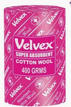 Velvex Cotton Wool 400g for medical wound care and dressing