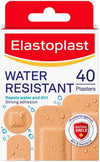 Elastoplast Water Resistant 40's pack of waterproof plasters for wounds and cuts