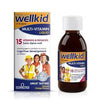Wellkid Multivitamin Liquid 150ml bottle with natural orange flavour for children's health